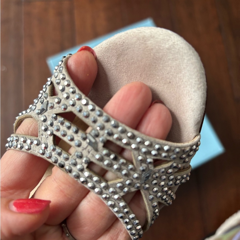 Antonio Melani Macall Chalk Jeweled Ankle-Strap Dress Heel
#9 - Picture 3 of 11